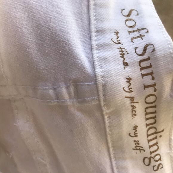 Soft Surroundings Beaded Embellished White Jeans Style 2CC02 Women's Size Small - Picture 7 of 8